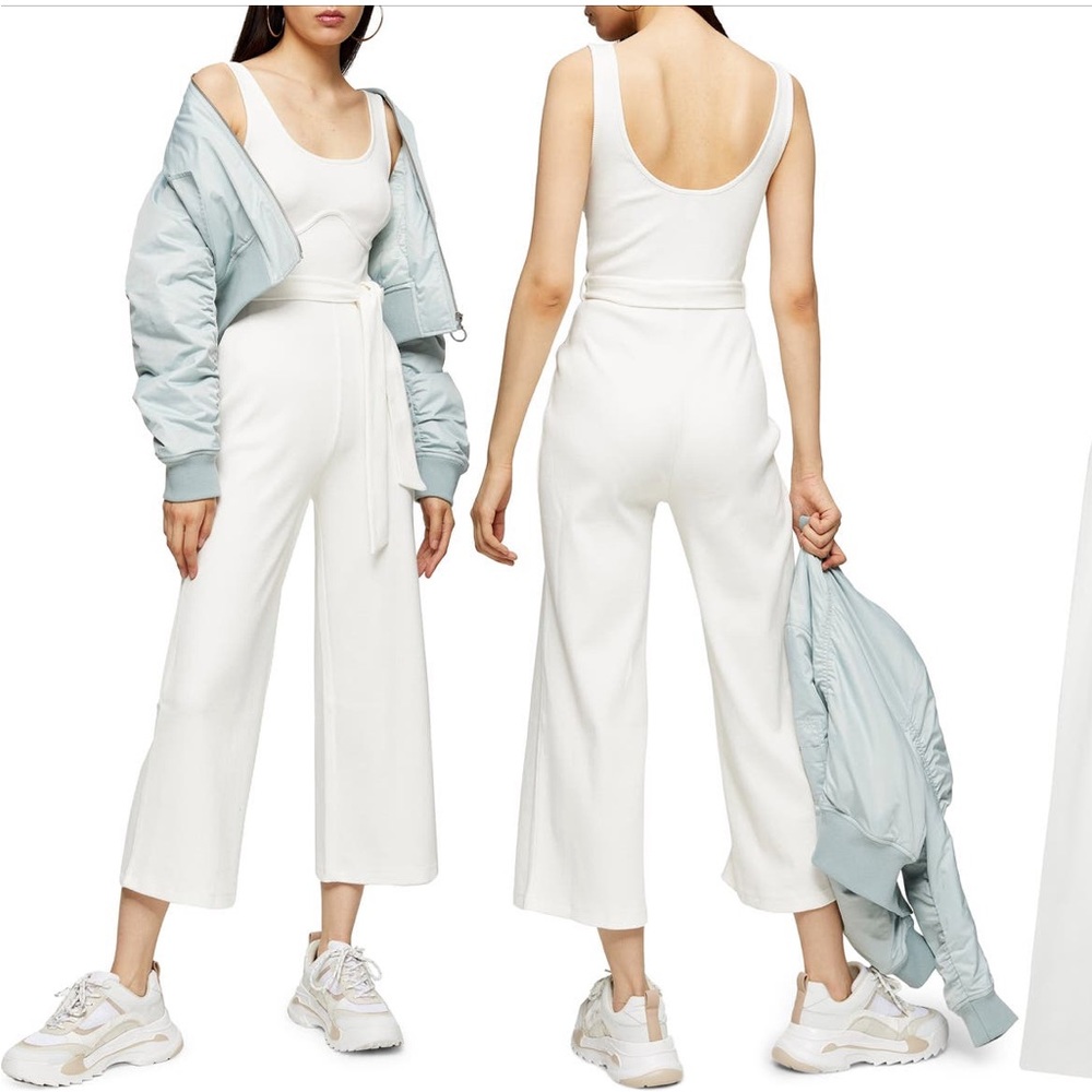 Topshop sleeveless rib knit jumpsuit - 6